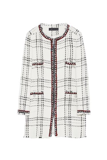 CHECK COAT WITH TRIMS