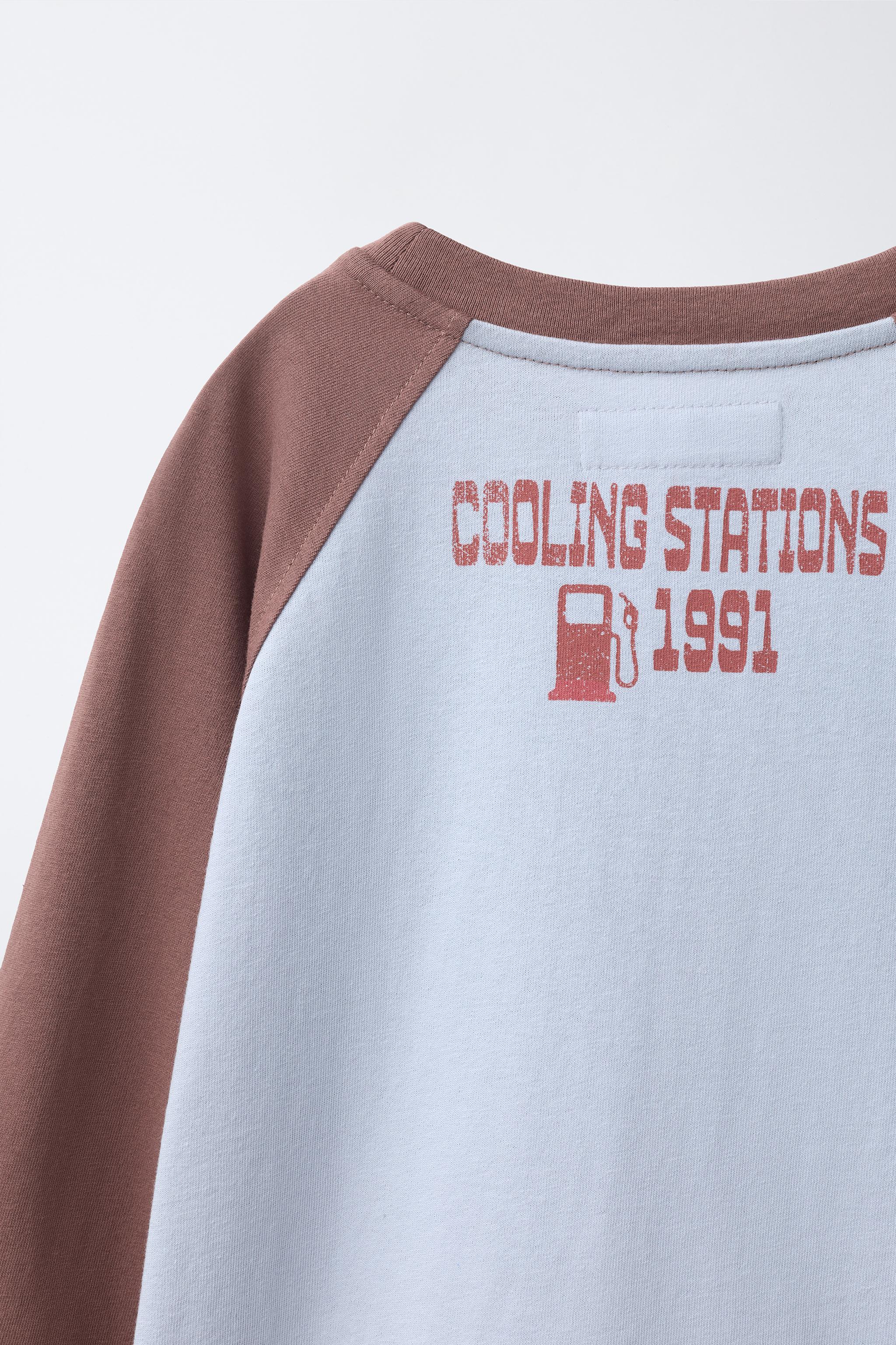 TEXT RAGLAN SLEEVE T-SHIRT
