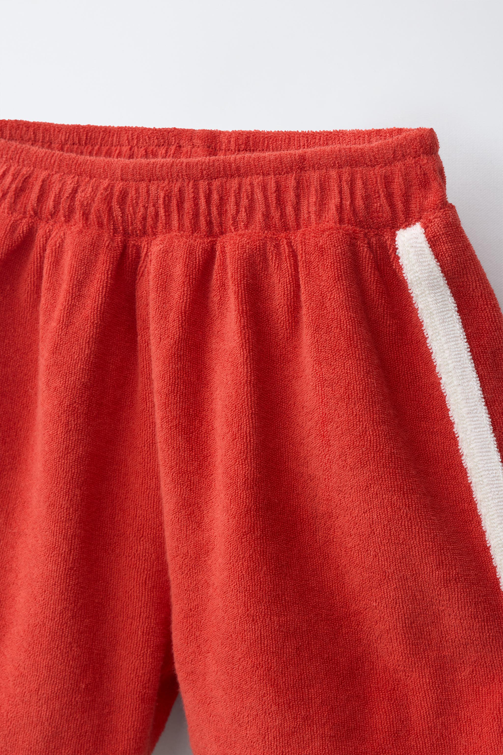 T-SHIRT AND BERMUDA SET WITH TOWEL EFFECT PIPING