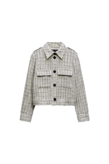 TEXTURED JACKET WITH PATCH POCKETS