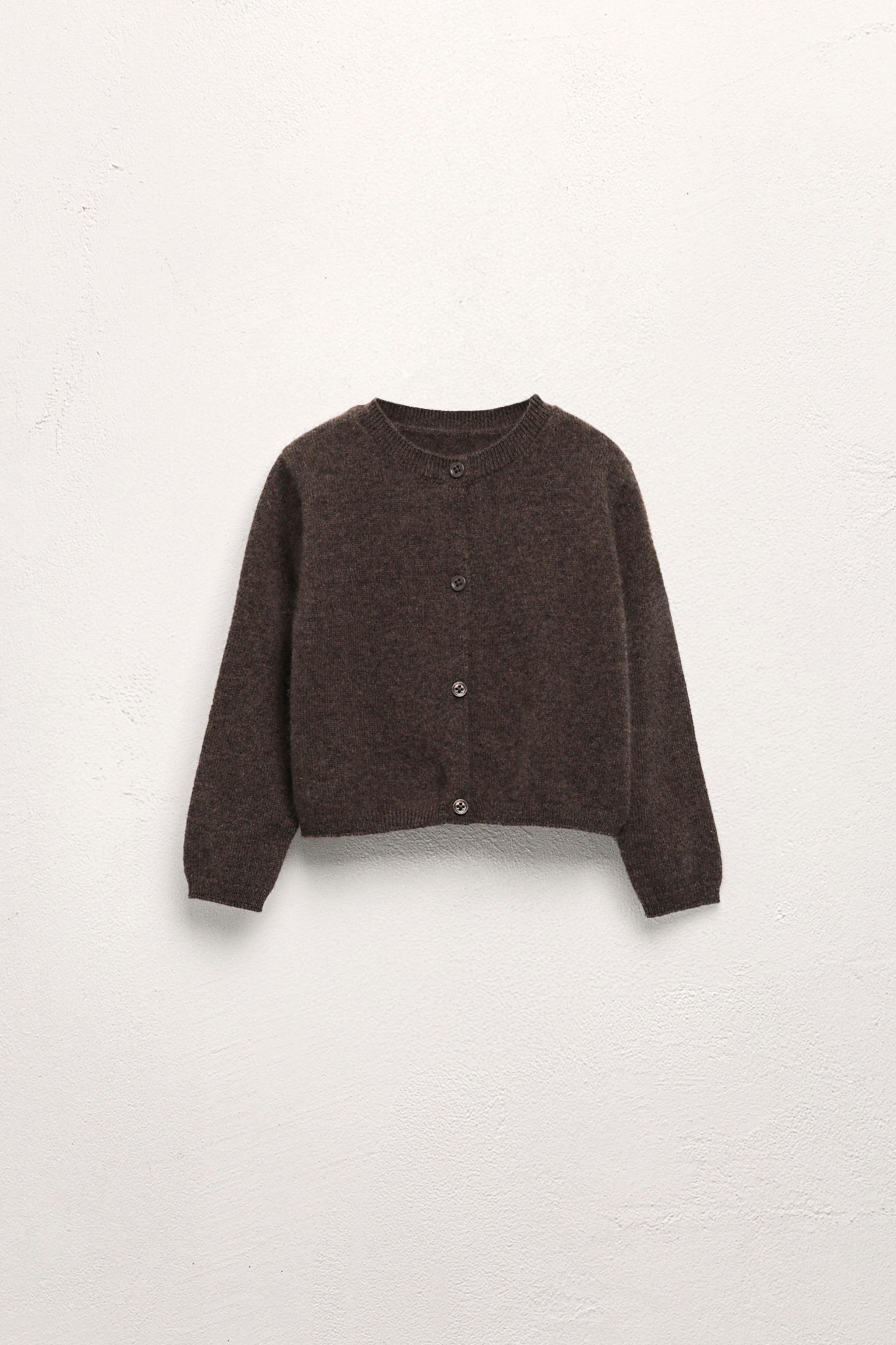 100% CASHMERE CARDIGAN LIMITED EDITION - Brown / Taupe | ZARA