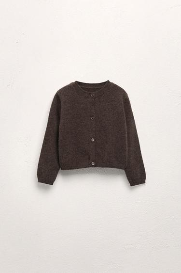 100% CASHMERE LIMITED EDITION CARDIGAN - Brown / Taupe by Zara