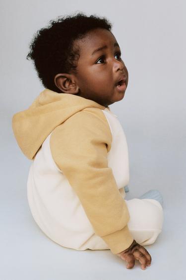 ДОВГИЙ КОМБІНЕЗОН З КОЛЬОРОВИМИ БЛОКАМИ - Охристий Zara