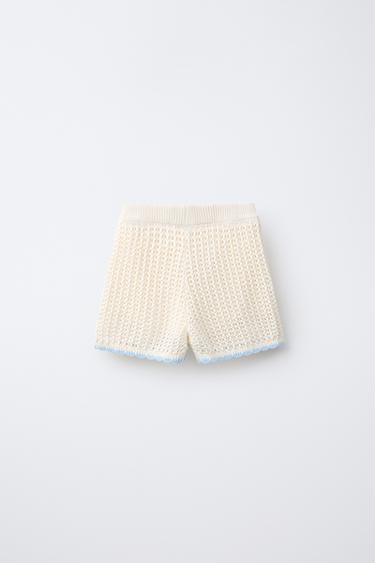 KNIT BERMUDA SHORTS - Ecru by Zara - Image 1