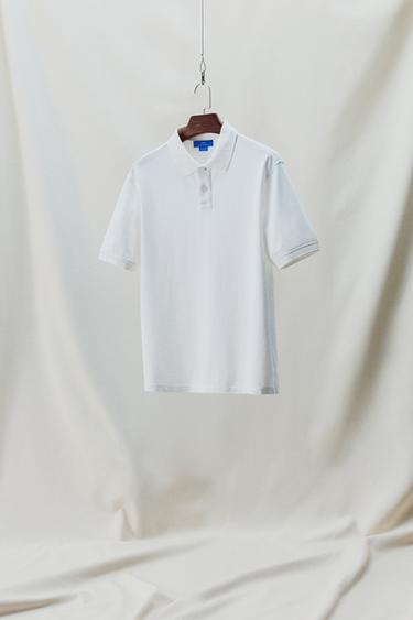 WASHED PIQUÉ POLO SHIRT AARON LEVINE X ZARA - Ecru by Zara
