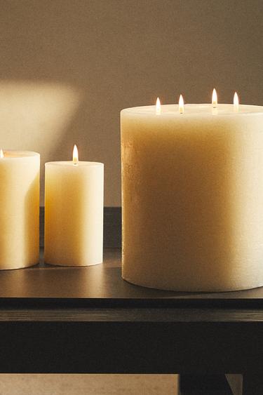 LARGE DECORATIVE CANDLE - White by Zara - Image 6