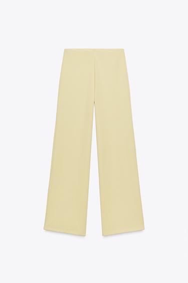 PANTALÓN ANCHO SARGA - Amarillo de Zara