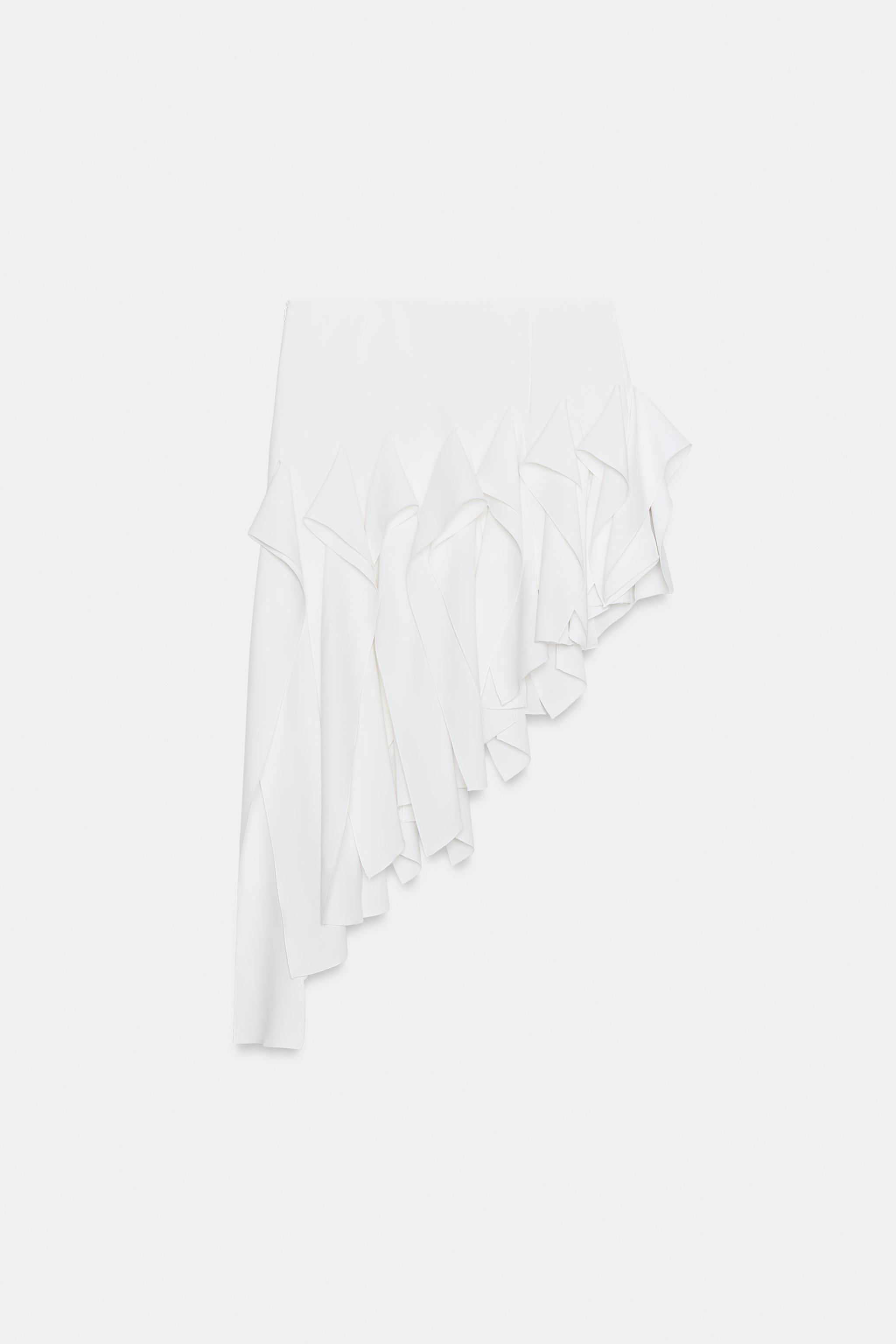 ZW COLLECTION ASYMMETRIC RUFFLED SKIRT