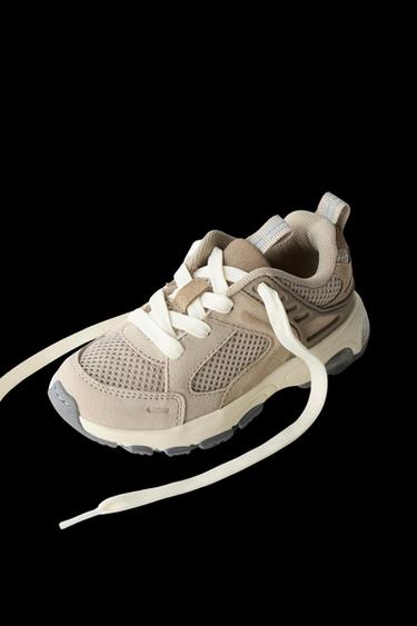 Zara MULTI-PIECE SNEAKERS - Sandy Brown