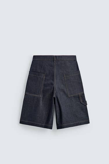 JORTS EN DENIM RELAXED FIT - Indigo de Zara - Image 8