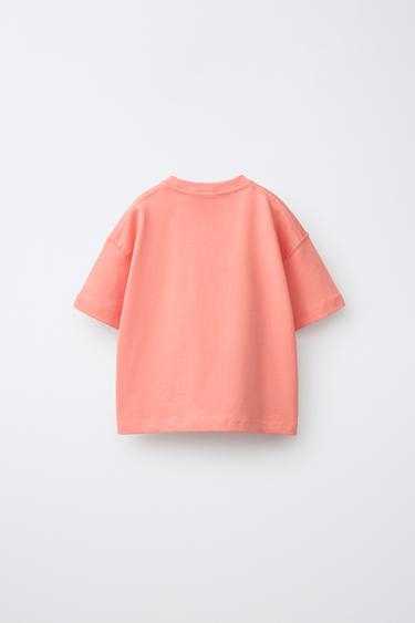 EMBROIDERED BEACH T-SHIRT - Red / Coral by Zara - Image 1