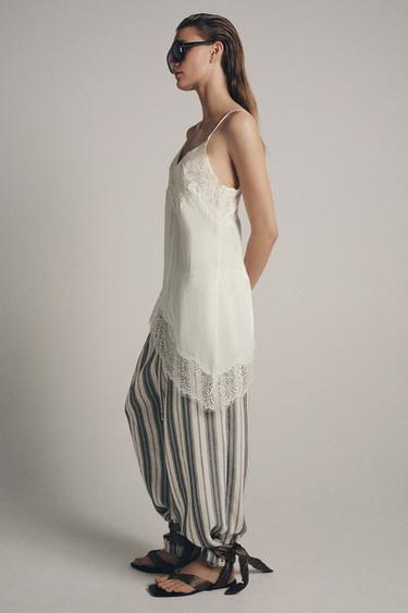 ZW COLLECTION LACE-TRIMMED CAMISOLE TOP - White by Zara - Image 2