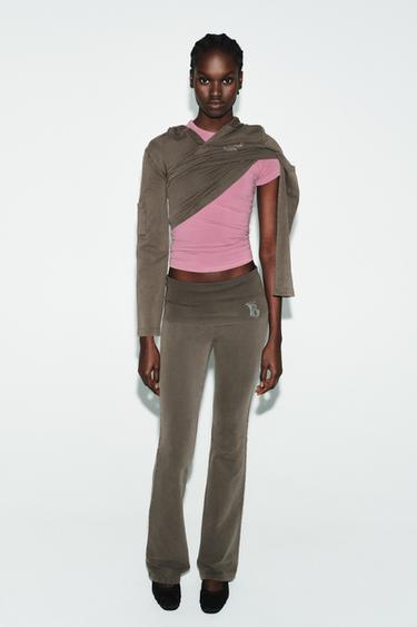 Zara BRATZ® ZVONASTE PANTALONE – tamnosmeđa