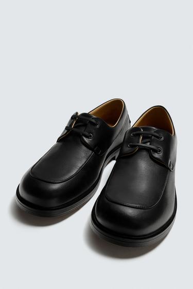 LEATHER DECK SHOES LIMITED EDITION - Black by Zara - Image 1
