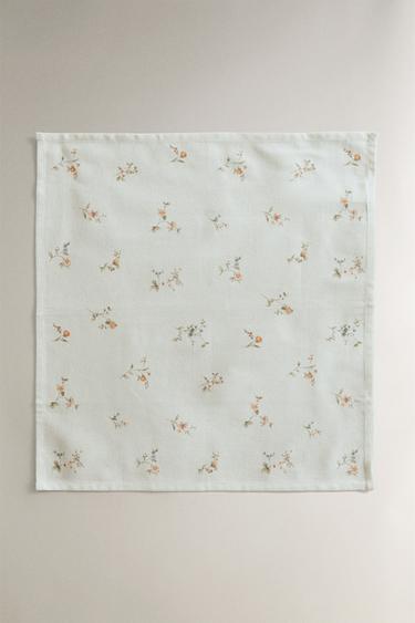 NAPKIN WITH SMALL FLORAL PRINT (PACK OF 2) - Ecru by Zara - Image 1