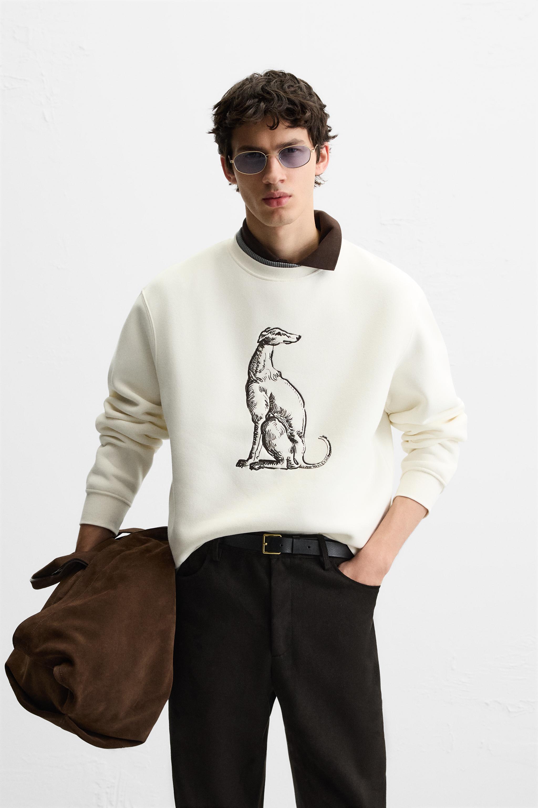 GREYHOUND EMBROIDERED SWEATSHIRT