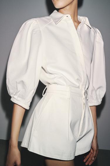 SHORTS PINZAS ZW COLLECTION - Crudo de Zara