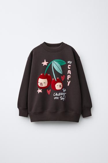 FLOCK CHERRY CAPYBARA CAPYFUN © SWEATSHIRT - Brown by Zara