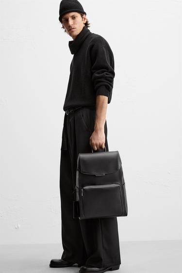SAC À DOS À RABAT - Noir de Zara - Image 1