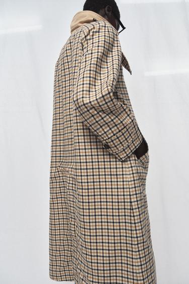 TRENCH À CARREAUX RÉVERSIBLE ZW COLLECTION - Beige-marron de Zara - Image 5