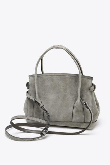 MINI CITY BAG ANTE - Gris de Zara