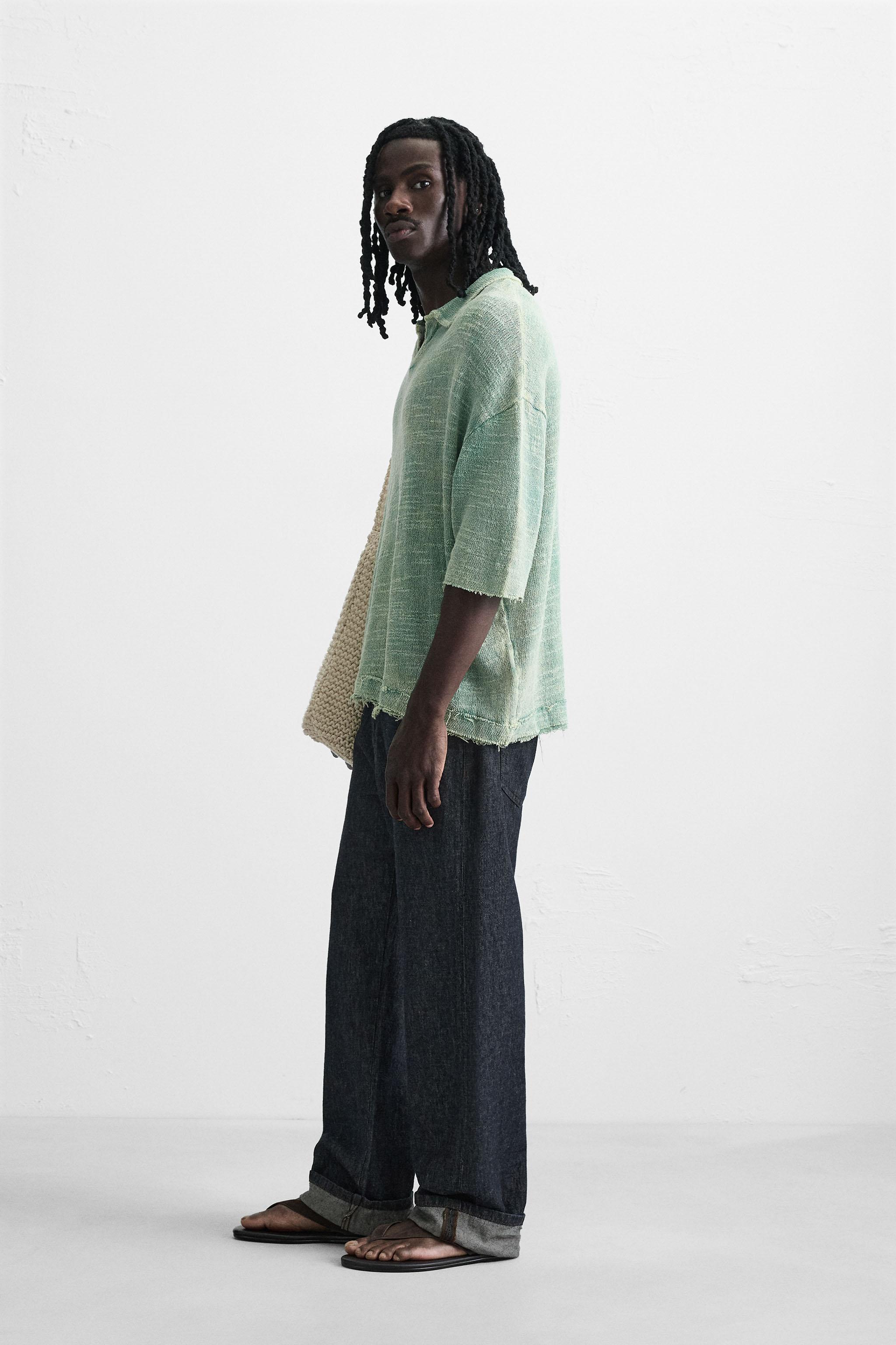 POLO EN MAILLE DÉLAVÉ