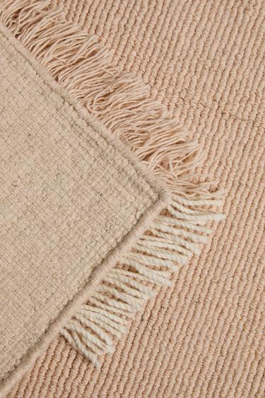 CHILDREN'S WOOL RUG - Pastel pink by Zara