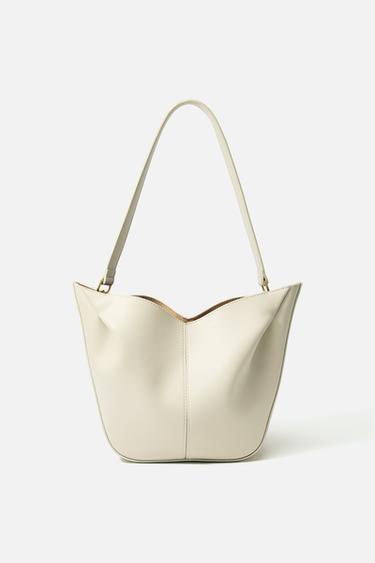 Zara GATHERED SHOPPER - Ecru