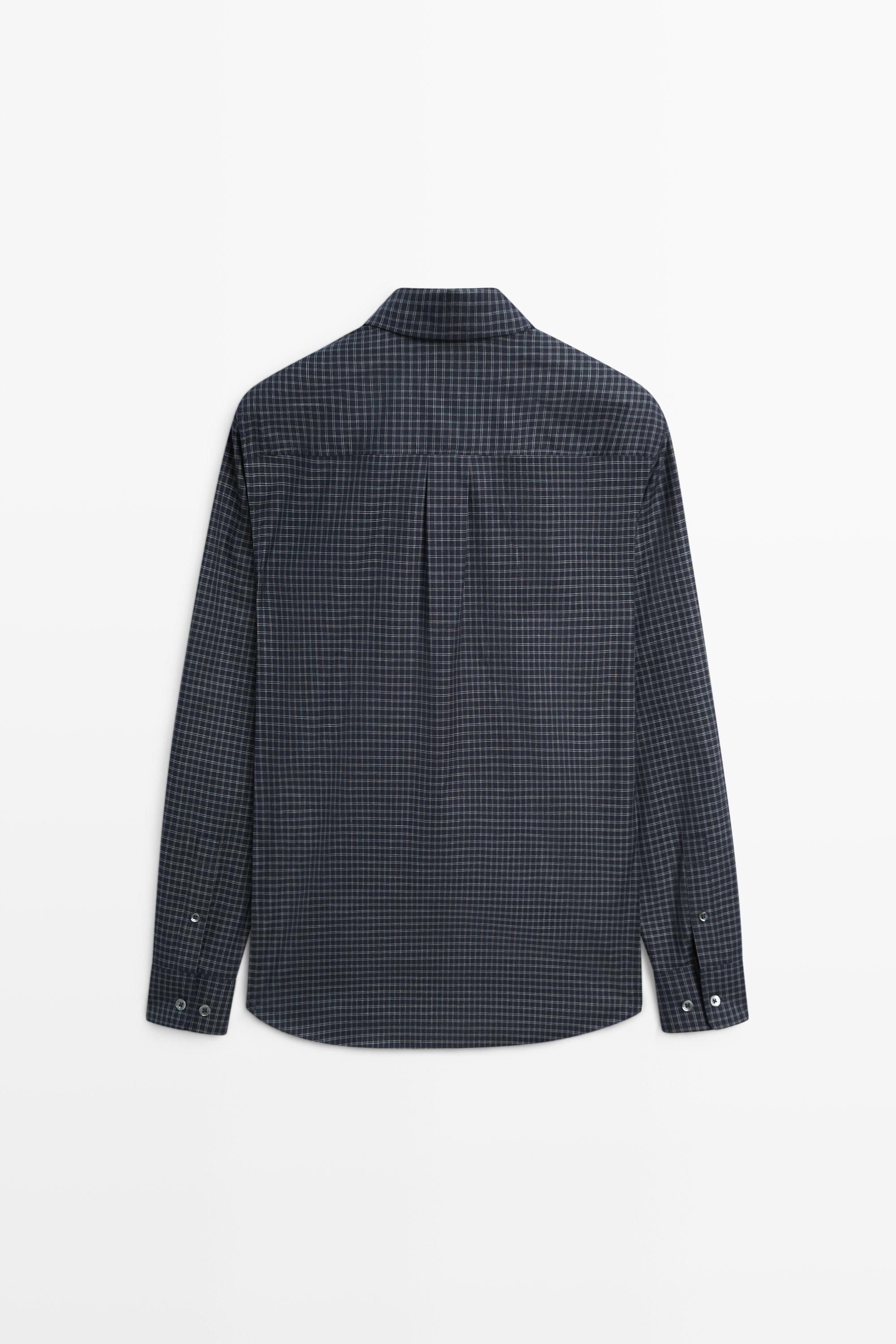 Regular fit check 100% cotton shirt