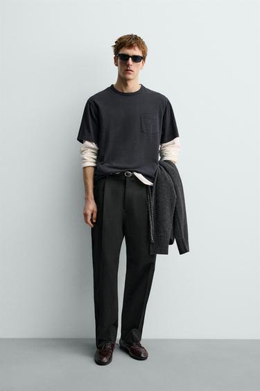 POCKET T-SHIRT AARON LEVINE X ZARA - Navy blue by Zara