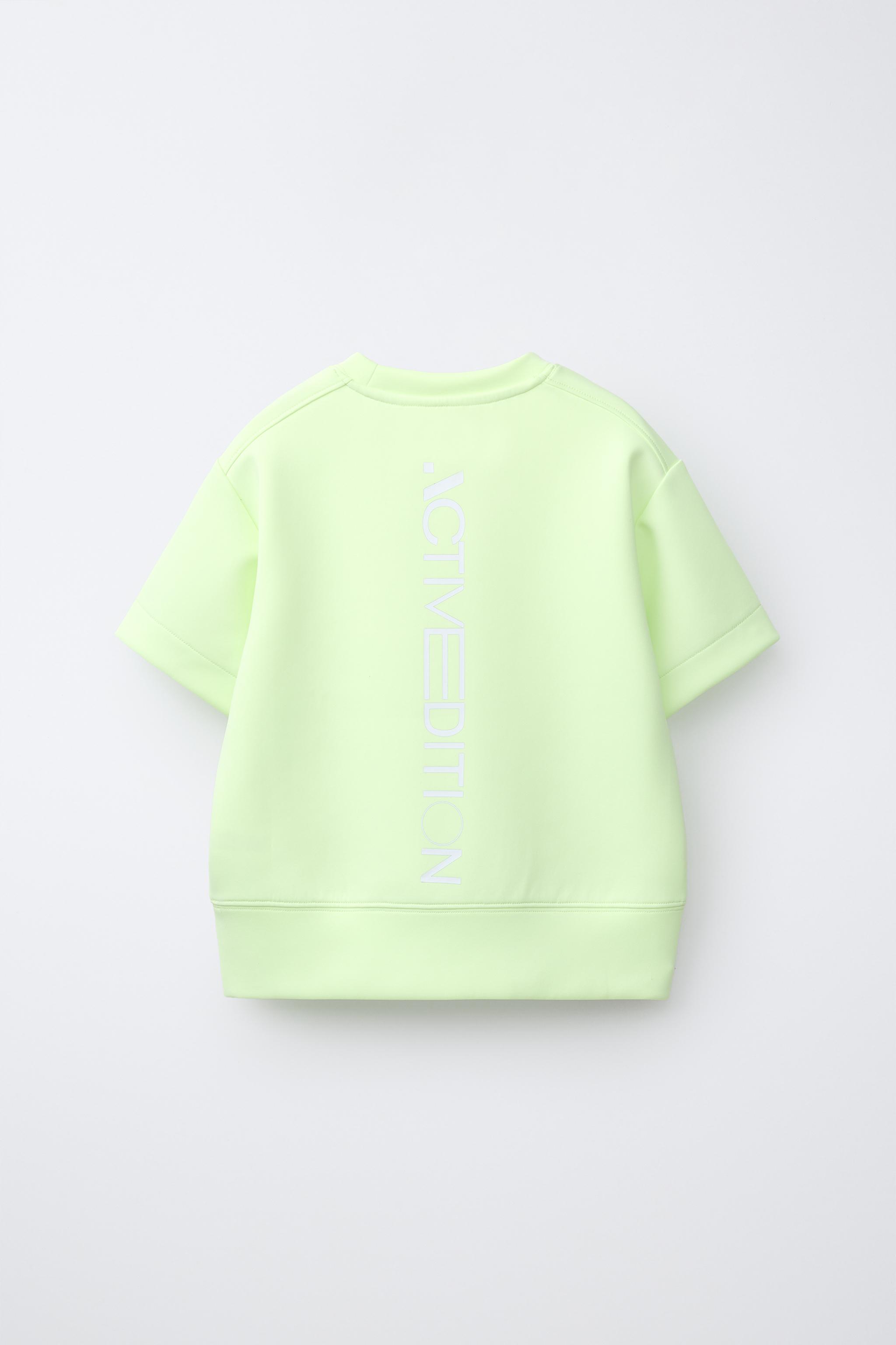 Zara NEON SPORTY NEOPRENE T-SHIRT — фото 2