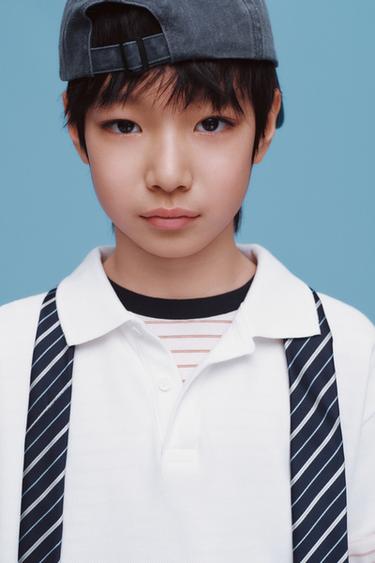 Zara 基本款網眼布 POLO 衫 - 白色