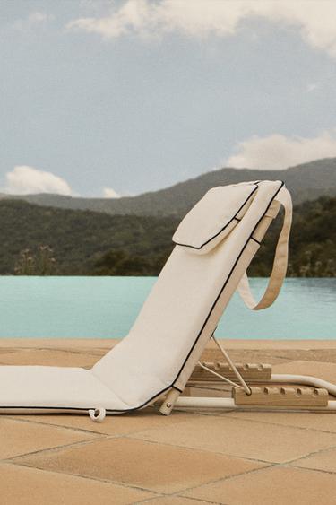 FOLDING BEACH FLOOR LOUNGER - Ivory by Zara