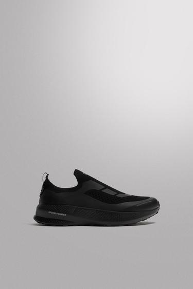 Zara LACELESS SNEAKERS - Black