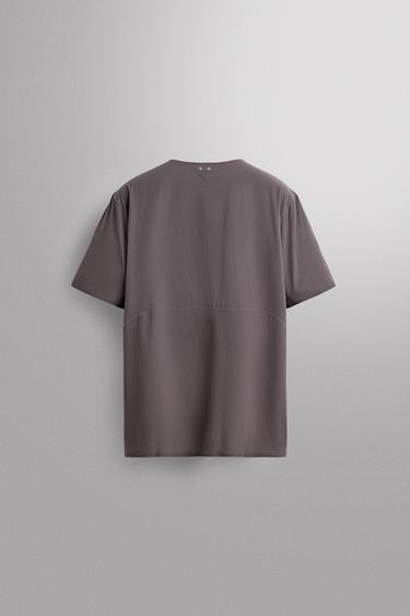 TECHNICAL TEXTURED T-SHIRT - Purple by Zara - Image 9
