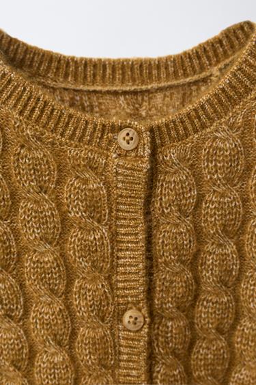 CABLE-KNIT JUMPSUIT - Ochre by Zara - Image 2