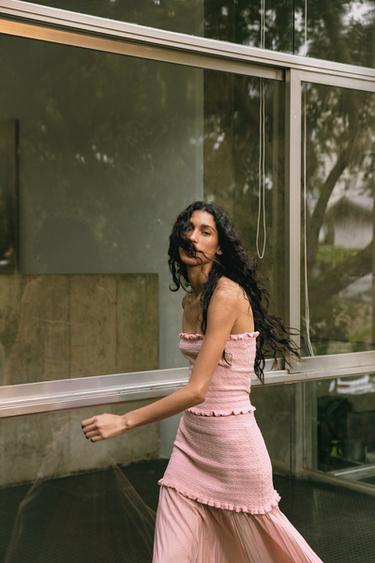 KNIT BANDEAU TOP - Pink by Zara - Image 3