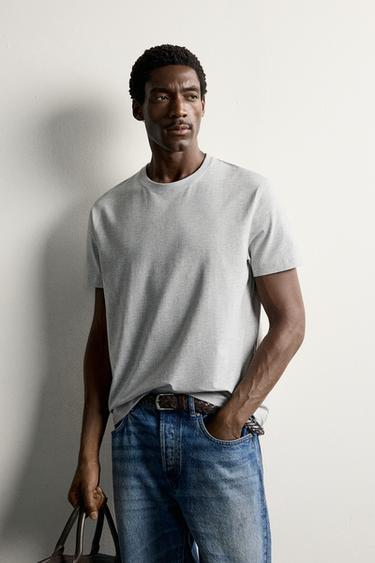 BASIC MEDIUM WEIGHT T-SHIRT /02 — Gray marl 2