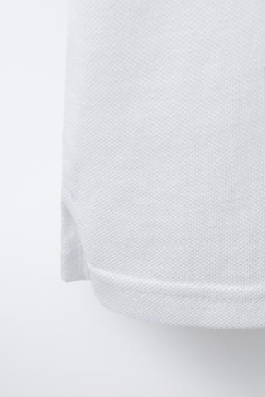 PIQUÉ POLO SHIRT WITH PETER PAN COLLAR - White by Zara - Image 2