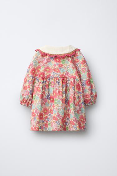 ROBE À IMPRIMÉ FLEURI - Rose de Zara - Image 1