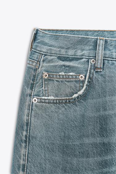 ZW COLLECTION MID-WAIST BAGGY JEANS - Blue by Zara - Image 3