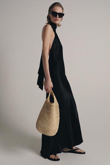 Zaras FLÄTAD AXELVÄSKA - Ljust beige