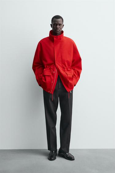 WATER REPELLENT DETACHABLE PARKA - Red by Zara - Image 0