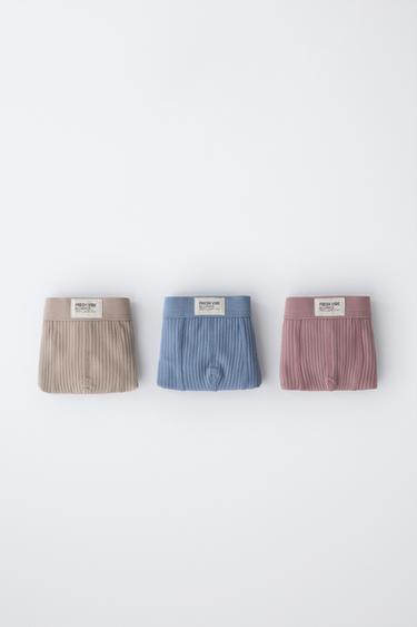 6-14 ANS/ LOT TROIS BOXERS CÔTELÉS ÉTIQUETTE - Multicolore de Zara - Image 4