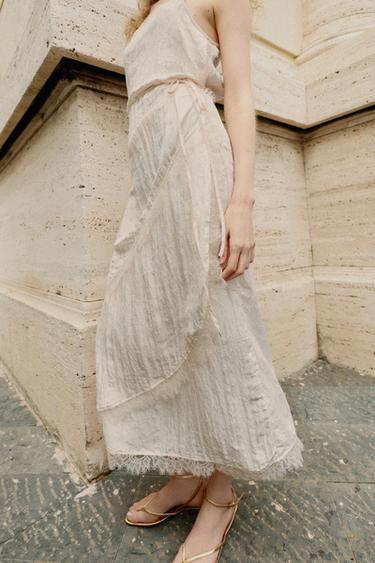 LACE CAMISOLE MIDI DRESS - Ecru by Zara - Image 5
