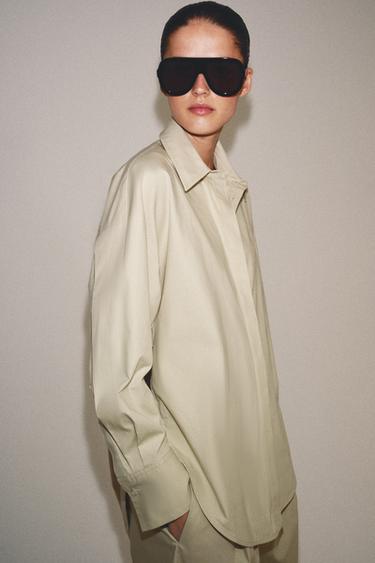 ZW COLLECTION LIMITED EDITION OVERSIZE SHIRT - Light beige by Zara