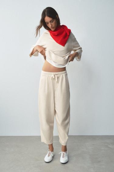 BALLOON TROUSERS - Ecru by Zara