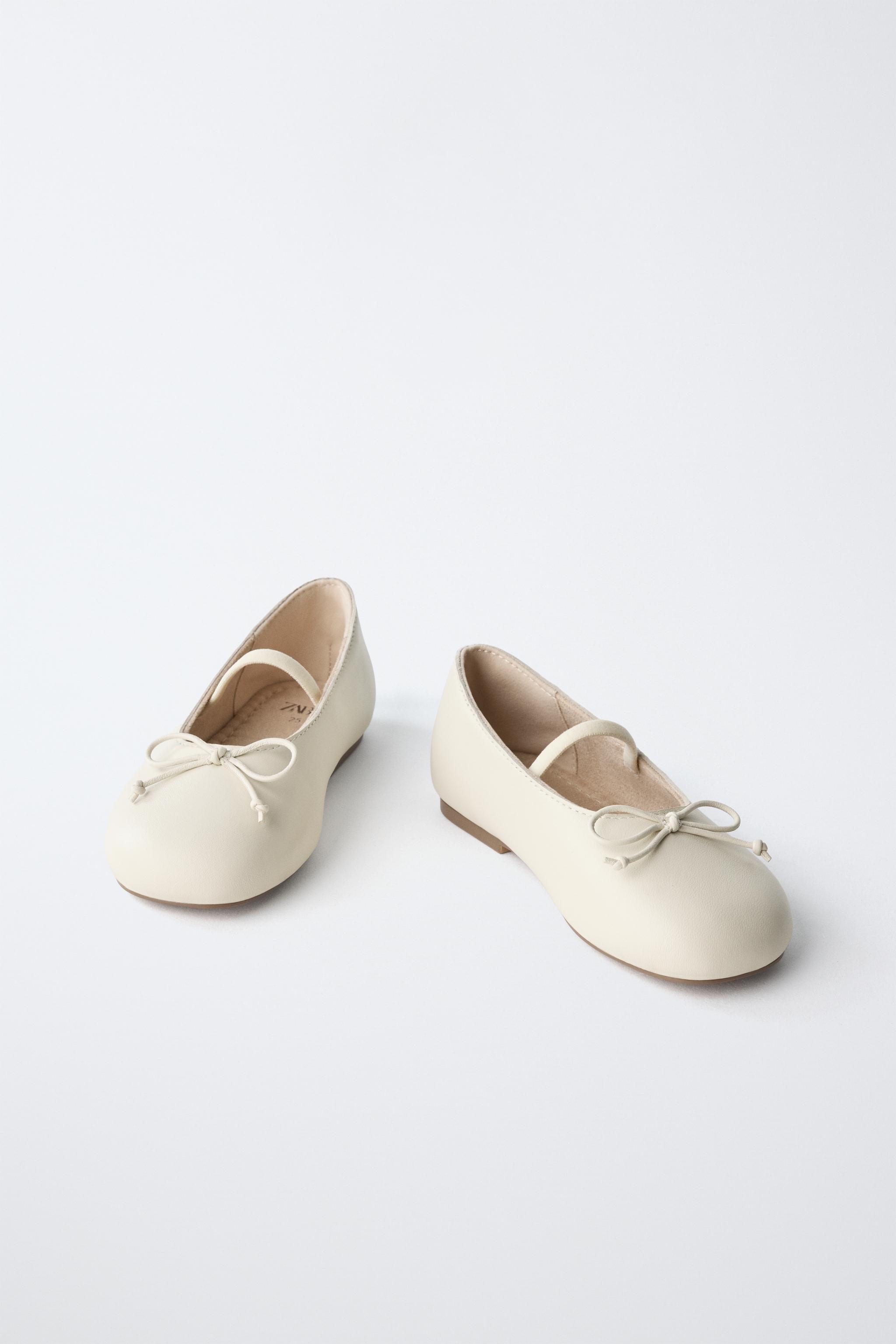 BALLERINES EN CUIR À NŒUD