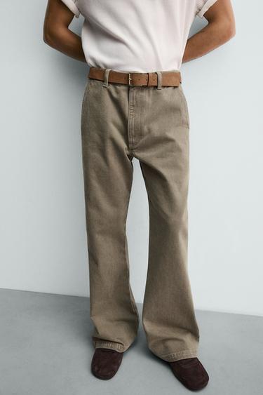JEAN CHINO WIDE FLARE FIT - Ocre de Zara - Image 5