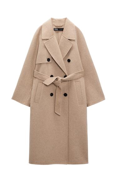 BELTED WOOL BLEND COAT